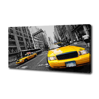 Cuadro canvas moderno de gran formato horizontal Taxis de Nueva York
