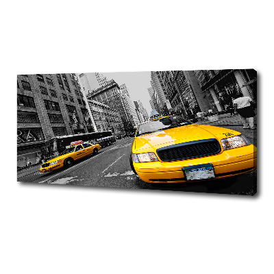 Cuadro canvas moderno de gran formato horizontal Taxis de Nueva York