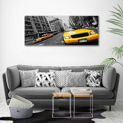 Cuadro canvas moderno de gran formato horizontal Taxis de Nueva York