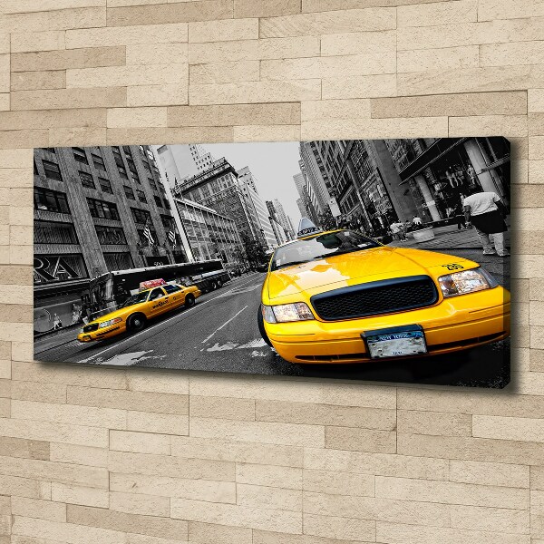 Cuadro canvas moderno de gran formato horizontal Taxis de Nueva York