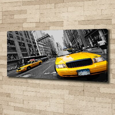 Cuadro canvas moderno de gran formato horizontal Taxis de Nueva York