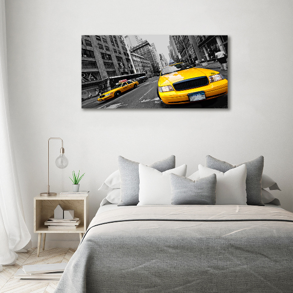 Cuadro canvas moderno de gran formato horizontal Taxis de Nueva York