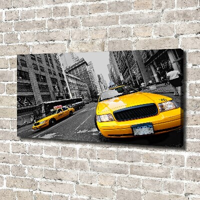 Cuadro canvas moderno de gran formato horizontal Taxis de Nueva York