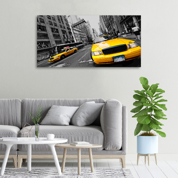 Cuadro canvas moderno de gran formato horizontal Taxis de Nueva York