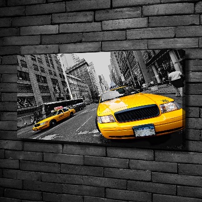 Cuadro canvas moderno de gran formato horizontal Taxis de Nueva York