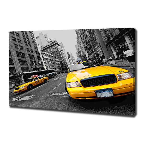 Cuadro canvas moderno de gran formato horizontal Taxis de Nueva York