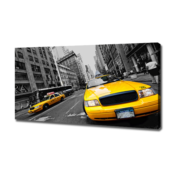 Cuadro canvas moderno de gran formato horizontal Taxis de Nueva York