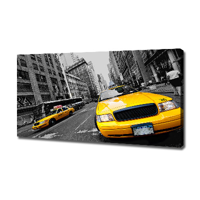 Cuadro canvas moderno de gran formato horizontal Taxis de Nueva York