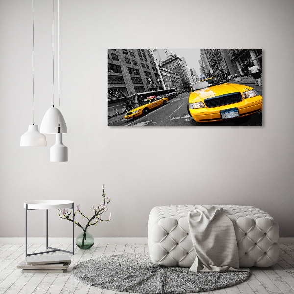 Cuadro canvas moderno de gran formato horizontal Taxis de Nueva York