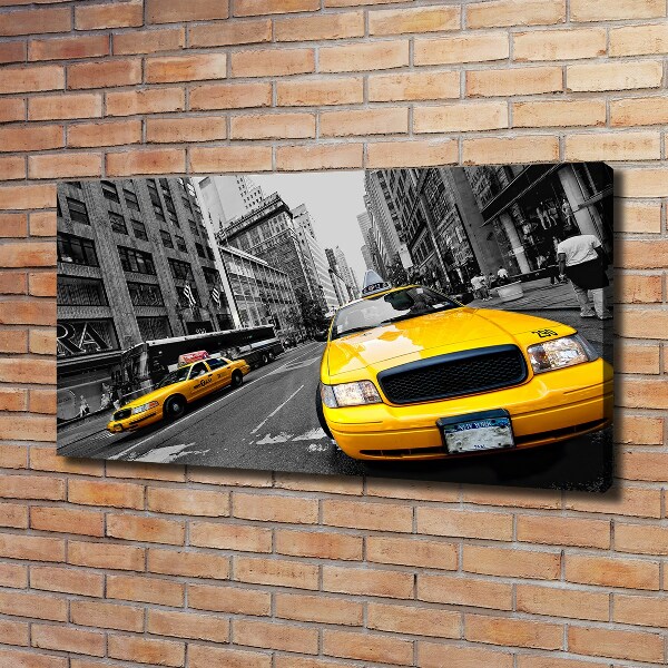 Cuadro canvas moderno de gran formato horizontal Taxis de Nueva York