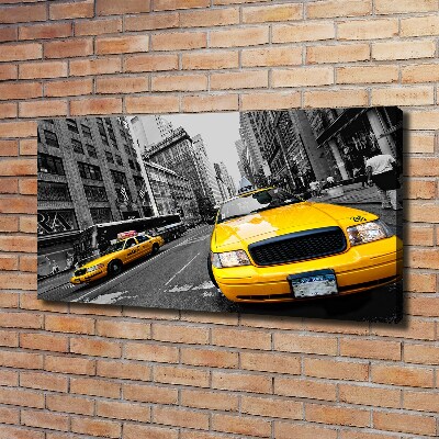 Cuadro canvas moderno de gran formato horizontal Taxis de Nueva York