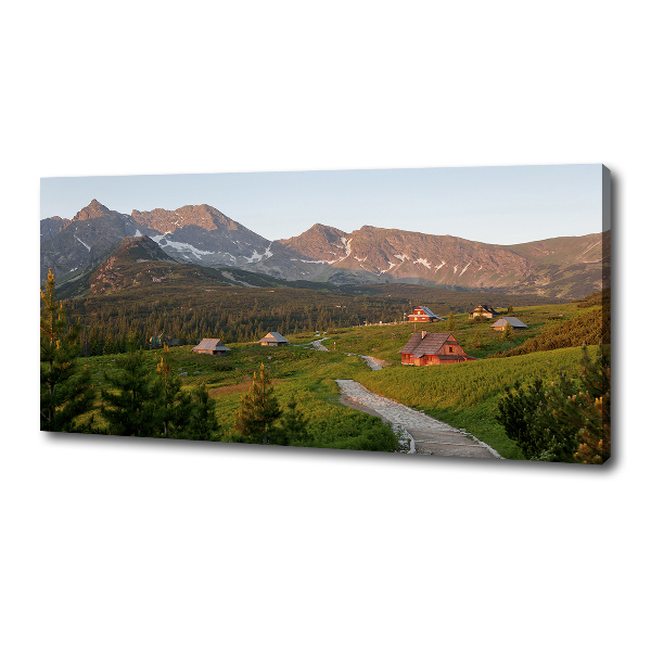 Cuadro canvas con impresión uv duradera horizontal Un claro en los montes Tatra