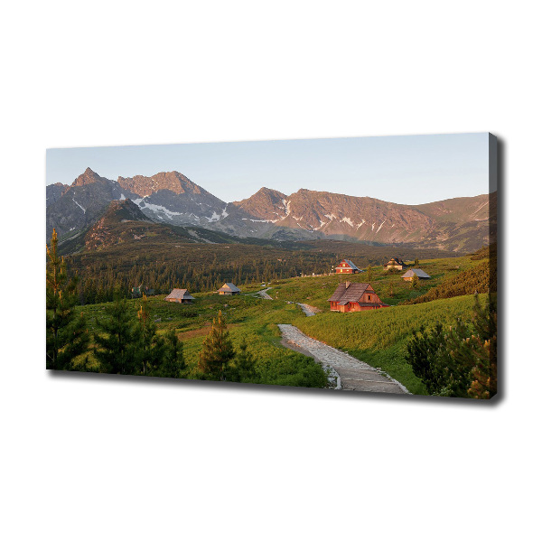 Cuadro canvas con impresión uv duradera horizontal Un claro en los montes Tatra