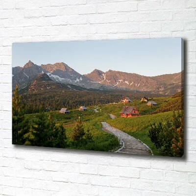 Cuadro canvas con impresión uv duradera horizontal Un claro en los montes Tatra