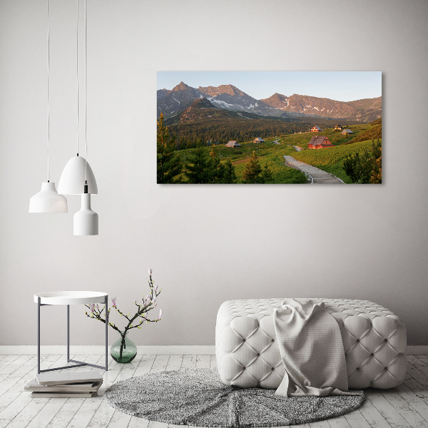 Cuadro canvas con impresión uv duradera horizontal Un claro en los montes Tatra