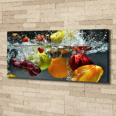 Cuadro canvas con impresión uv duradera horizontal Frutas y verduras
