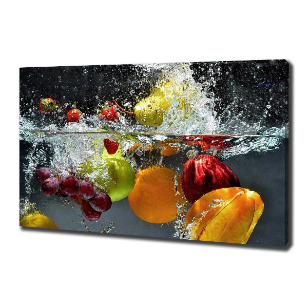 Cuadro canvas con impresión uv duradera horizontal Frutas y verduras