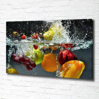 Cuadro canvas con impresión uv duradera horizontal Frutas y verduras