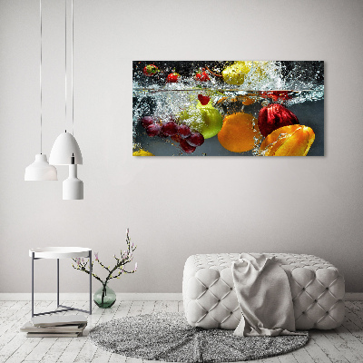 Cuadro canvas con impresión uv duradera horizontal Frutas y verduras