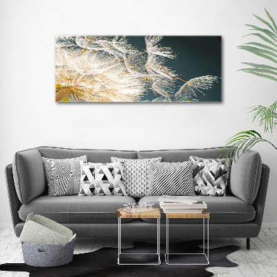 Cuadro canvas moderno de gran formato horizontal semillas de diente de león