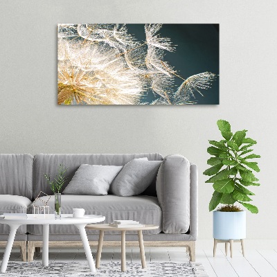 Cuadro canvas moderno de gran formato horizontal semillas de diente de león
