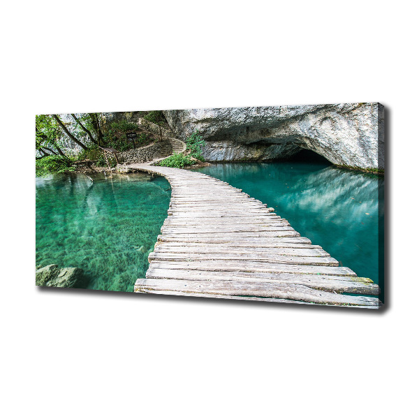 Cuadro canvas con impresión uv duradera horizontal Lagos de Plitvice