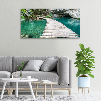 Cuadro canvas con impresión uv duradera horizontal Lagos de Plitvice