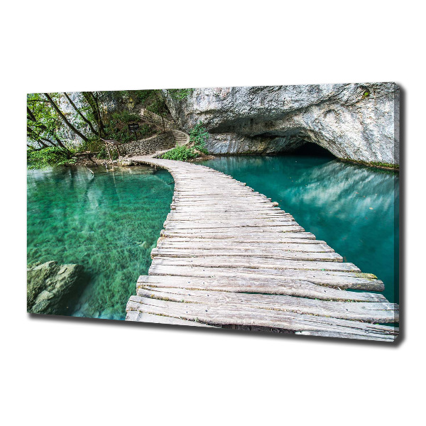 Cuadro canvas con impresión uv duradera horizontal Lagos de Plitvice