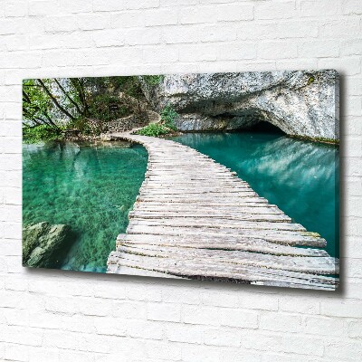 Cuadro canvas con impresión uv duradera horizontal Lagos de Plitvice