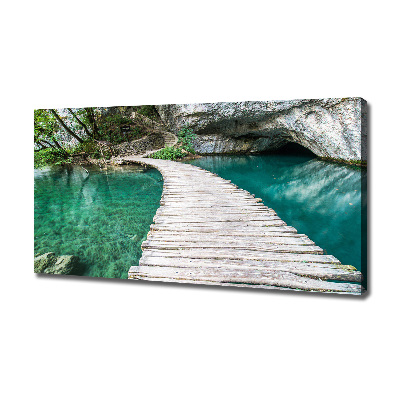 Cuadro canvas con impresión uv duradera horizontal Lagos de Plitvice