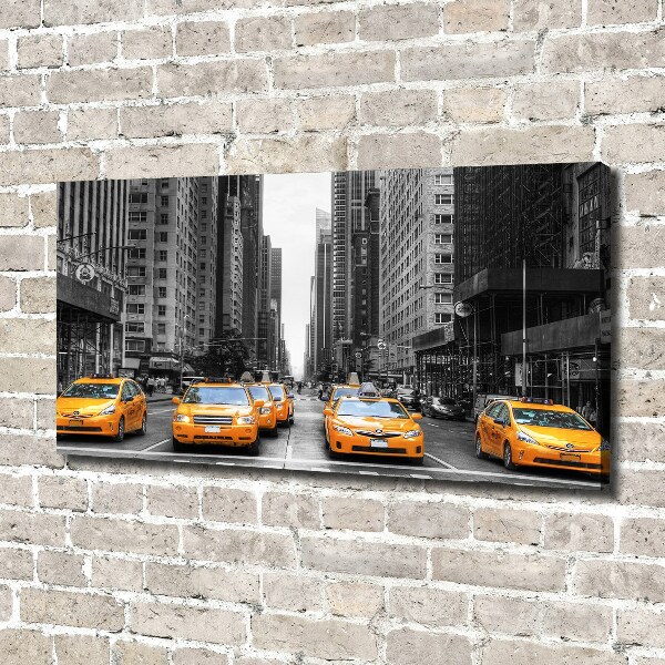 Foto en lienzo con acabado profesional horizontal Taxis de Nueva York