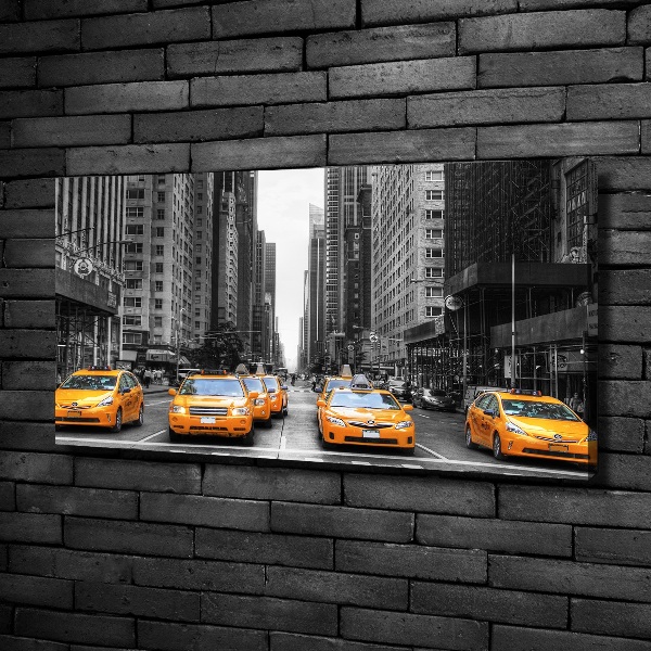Foto en lienzo con acabado profesional horizontal Taxis de Nueva York