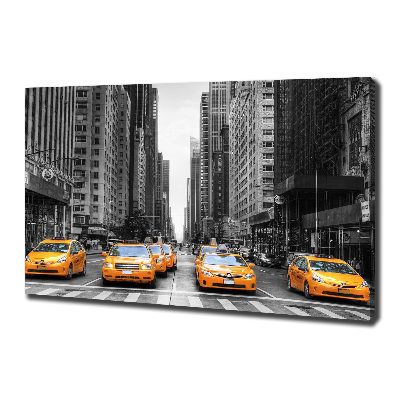 Foto en lienzo con acabado profesional horizontal Taxis de Nueva York