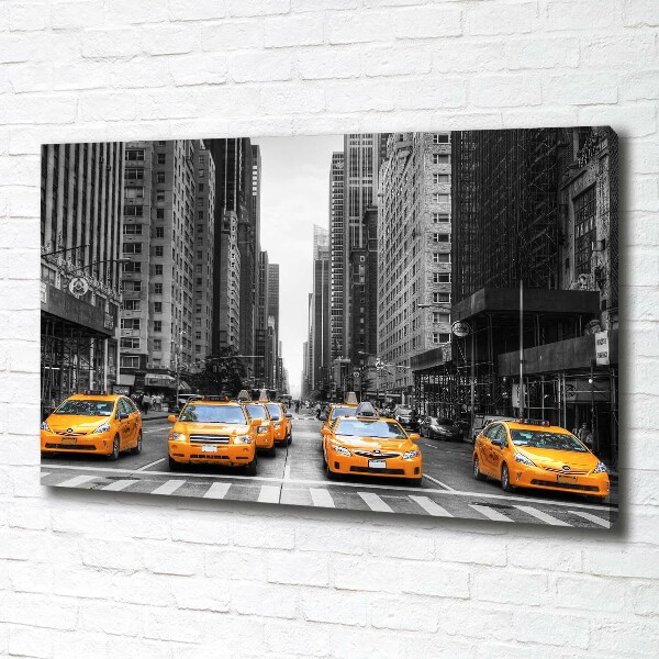 Foto en lienzo con acabado profesional horizontal Taxis de Nueva York