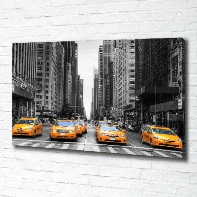 Foto en lienzo con acabado profesional horizontal Taxis de Nueva York