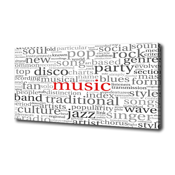 Cuadro canvas con impresión uv duradera horizontal Géneros musicales