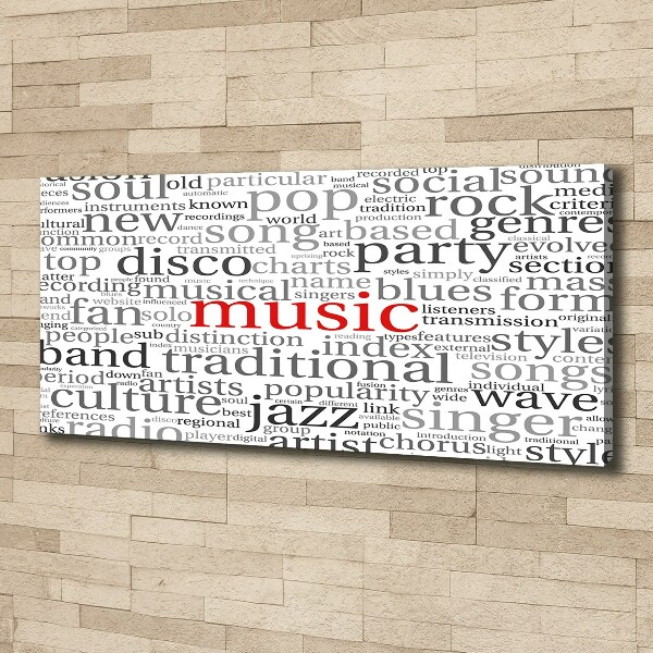 Cuadro canvas con impresión uv duradera horizontal Géneros musicales