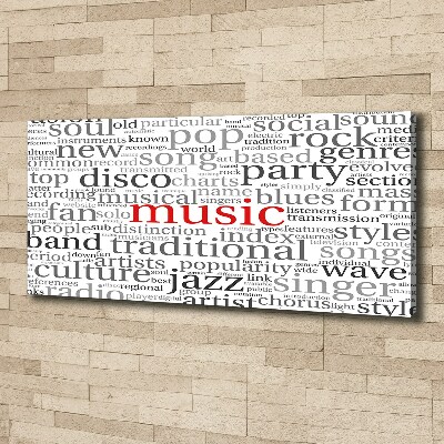 Cuadro canvas con impresión uv duradera horizontal Géneros musicales