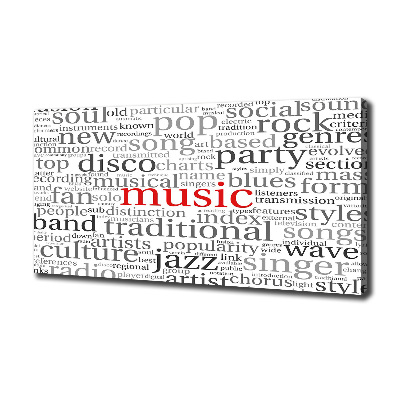 Cuadro canvas con impresión uv duradera horizontal Géneros musicales
