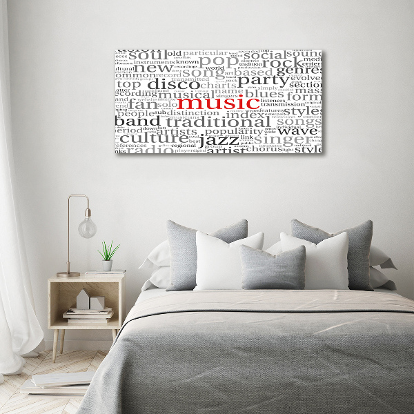 Cuadro canvas con impresión uv duradera horizontal Géneros musicales