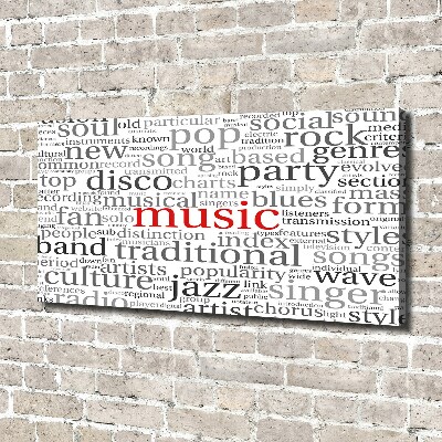 Cuadro canvas con impresión uv duradera horizontal Géneros musicales