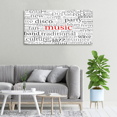 Cuadro canvas con impresión uv duradera horizontal Géneros musicales