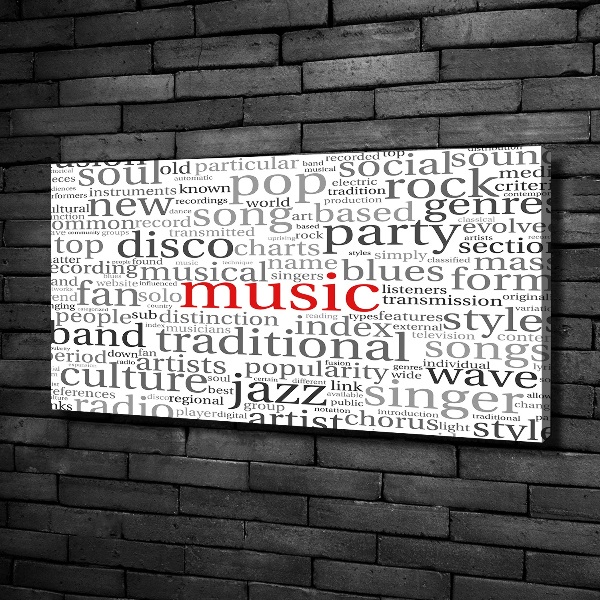 Cuadro canvas con impresión uv duradera horizontal Géneros musicales