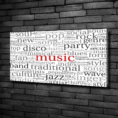 Cuadro canvas con impresión uv duradera horizontal Géneros musicales