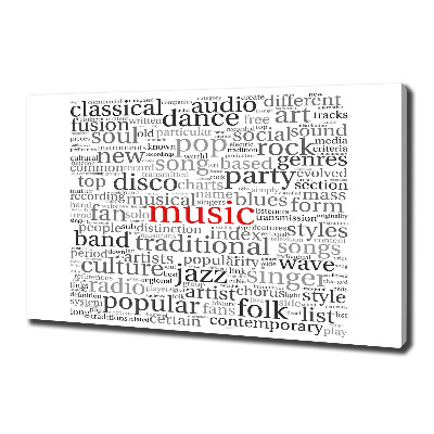 Cuadro canvas con impresión uv duradera horizontal Géneros musicales