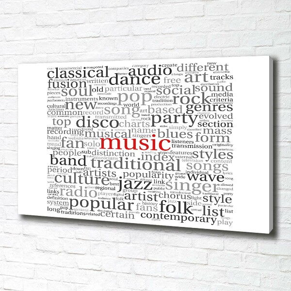 Cuadro canvas con impresión uv duradera horizontal Géneros musicales