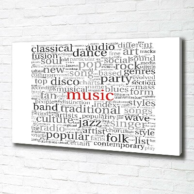 Cuadro canvas con impresión uv duradera horizontal Géneros musicales