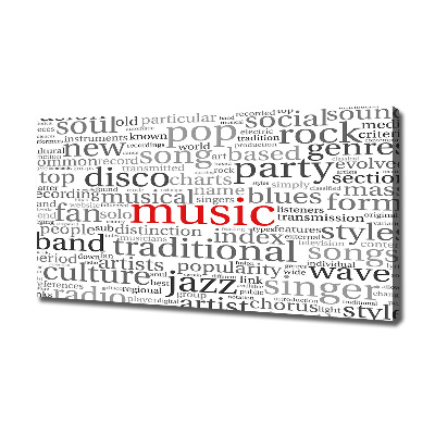 Cuadro canvas con impresión uv duradera horizontal Géneros musicales