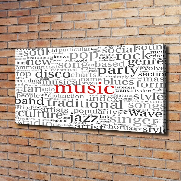 Cuadro canvas con impresión uv duradera horizontal Géneros musicales
