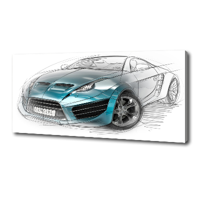 Fotocuadro en lienzo de alta calidad horizontal Boceto de un coche